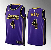 Men's Los Angeles Lakers #4 Skylar Mays Purple Statement Edition Stitched Basketball Jersey Dzhi,baseball caps,new era cap wholesale,wholesale hats